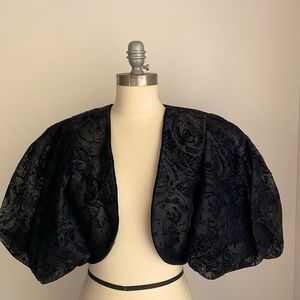 Cropped Jacket with Balloon Sleeves